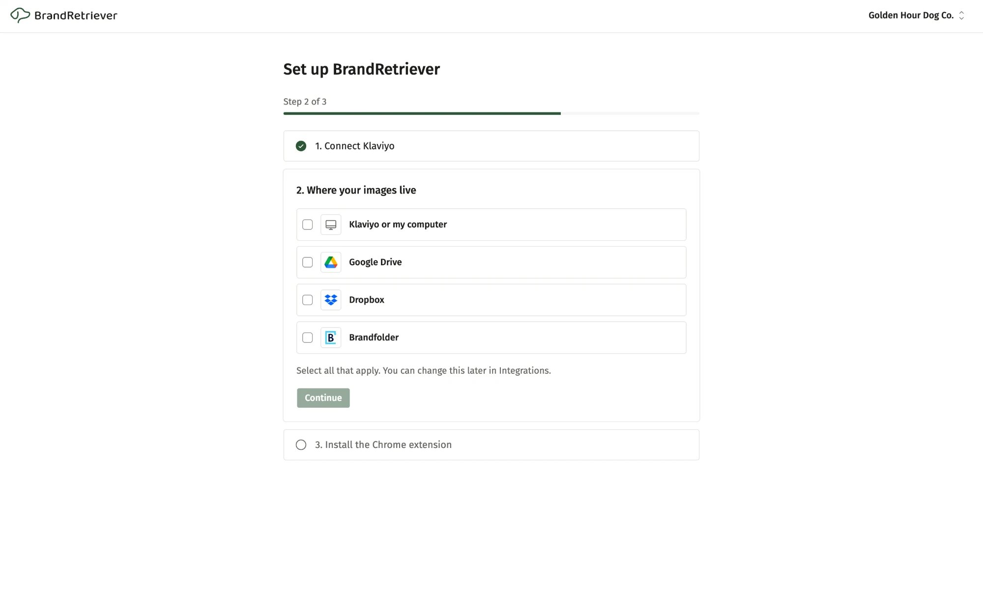 Choosing where your images live: Klaviyo or my computer, Google Drive, Dropbox, or Brandfolder